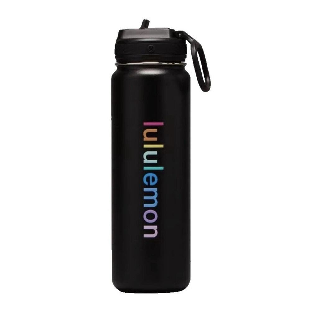 Lululemon Back to Life Sport Bottle 24oz Insulated Stainless Steel Straw Lid
